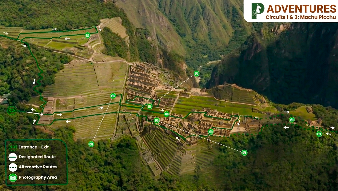 Machu Picchu Circuits 2026 Map
